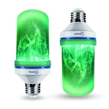LED Flame Effect Light Bulb 4 Modes E26 Base Fire Light Bulbs with Gravity Se...