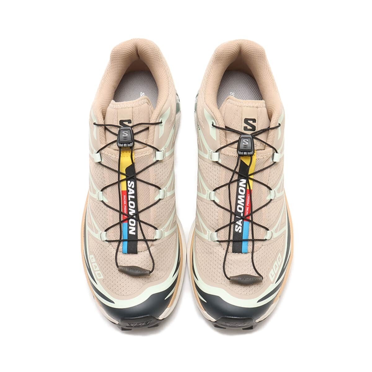 SALOMON｜SNEAKERS (XT-6 (Oxford Tan/Carbon/Clearly Aqua) XT-6 Sneakers Oxford Tan, Carbon, Clearly Aqua