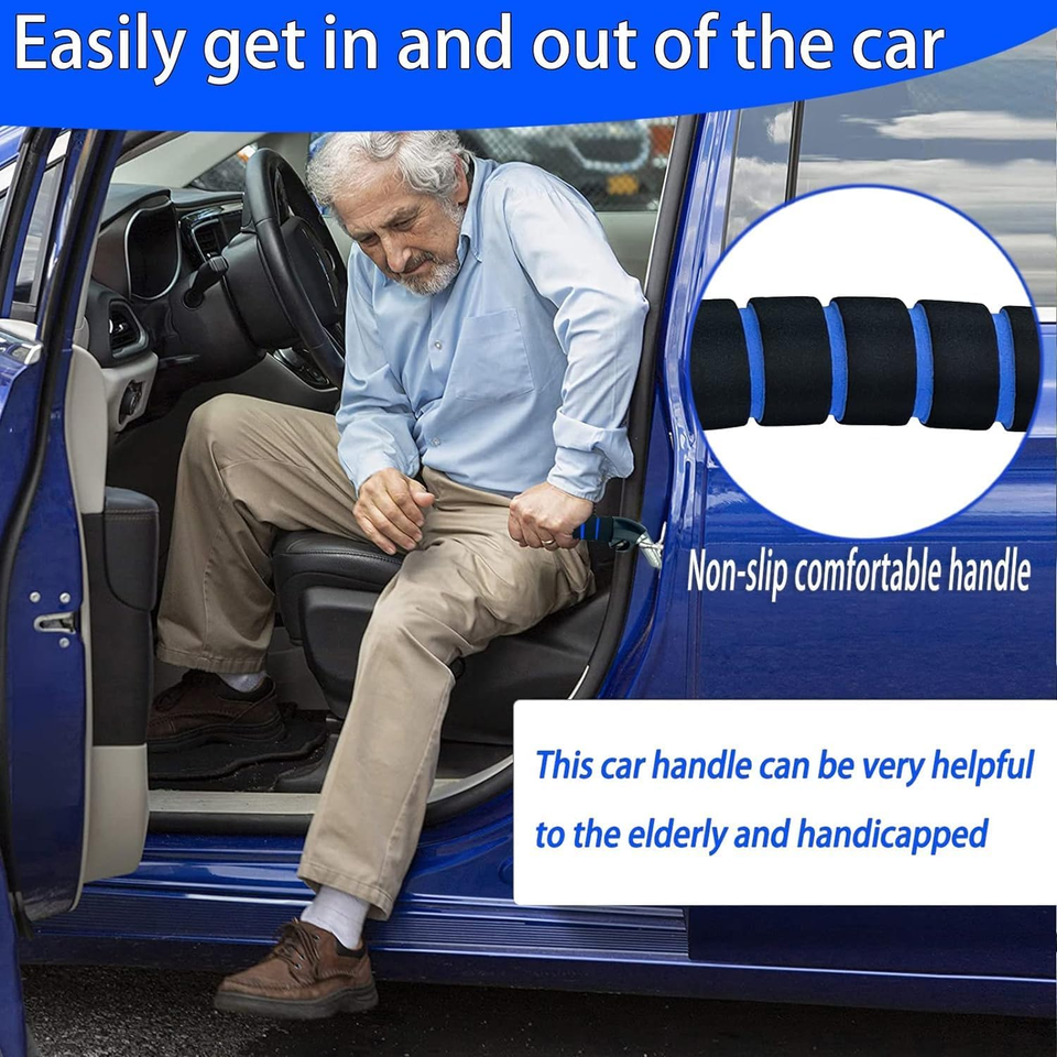 Car Door Handle Assist Support Elderly Handicapped Multifunctional Blue