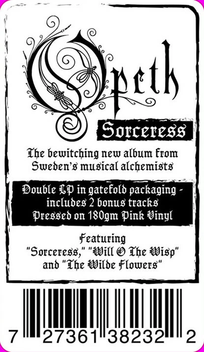 Opeth - Sorceress - 2016 Double LP on 180 Gram Pink Vinyl - Image 3 of 4