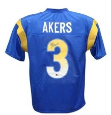 CAM AKERS Autographed  Signed Custom Pro Style JERSEY Beckett WITNESSED