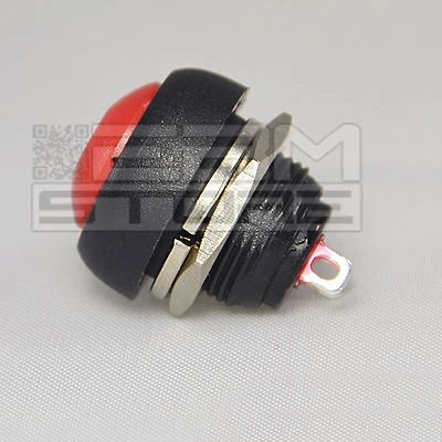 Pulsante basso ROSSO da pannello - normalmente aperto - ART. EW02