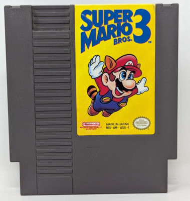 VTG 1990 Nintendo Entertainment System NES Super Mario Bros 3 Video Game JM24