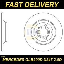 2x Brake Discs Pair Solid for MERCEDES GLB200D X247 2.0D Rear 2019 on OM654.920