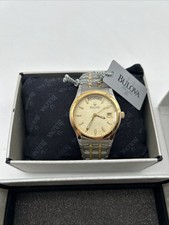 Bulova Classic Two-Tone Stainless Steel Quartz Men's Watch 97C48 Bracelet Watch