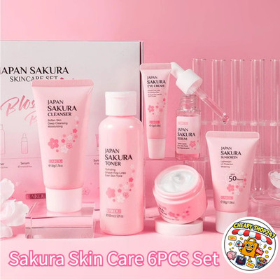 6 teiliges Japan Skin Care Sakura Hautpflege Sets