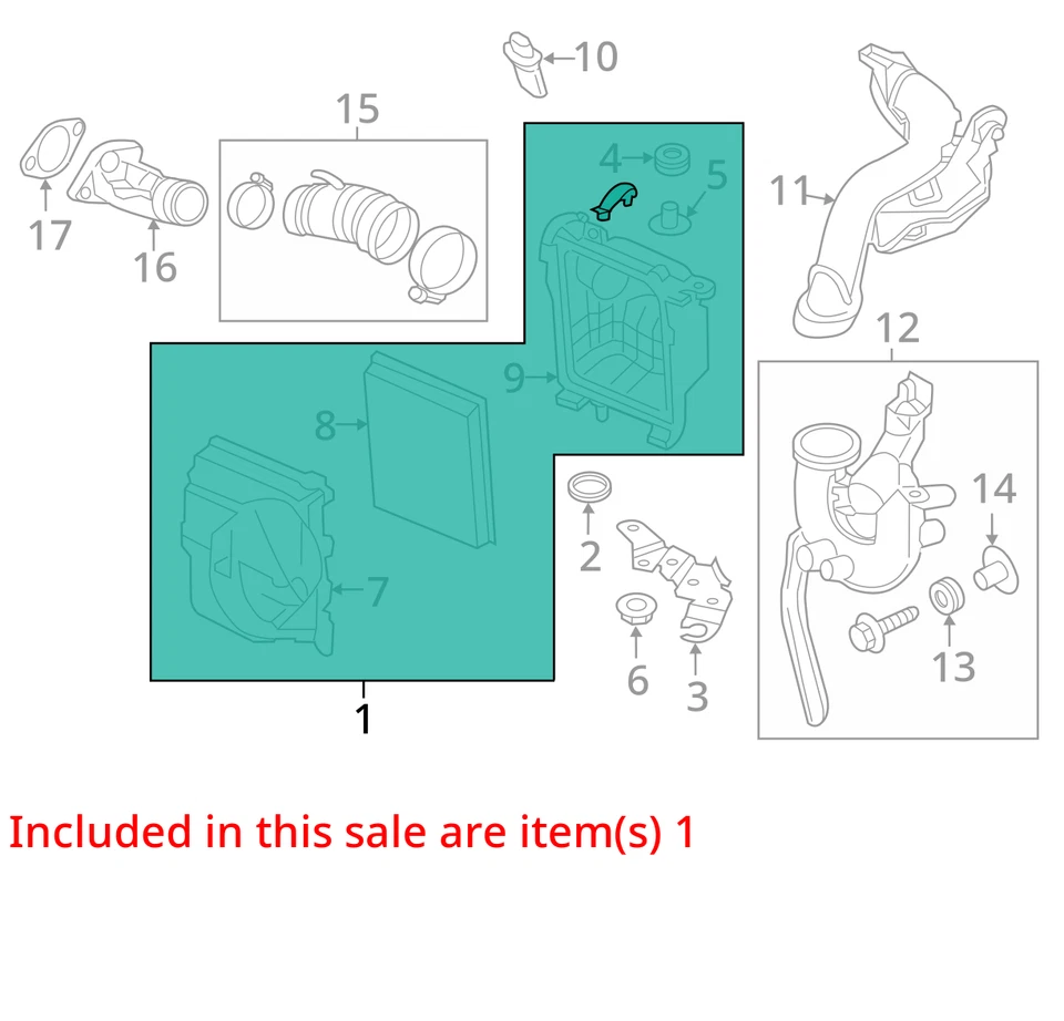 Nissan Sentra 2014 filtro de aire conducto de admisión manguera tubo K0VL0 Foto 3 de 4