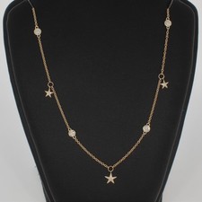 Wert 1450 € Brillant Collier Sterne (0,29 ct) 585 14 Karat Gelb Gold