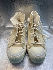 Converse Women's 7.5 Chuck Taylor All Star Lift Platform High Oat Milk A06092C