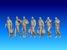 1 32 Resin Kit Unpainted WW2 US Army Bomber Crew Set of 7 Soldier Figures 251122