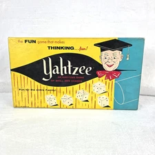 Yahtzee 1956 Vintage Board Game Complete W/ Scorecards E. S. Lowe