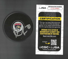 Jesper Boqvist Signed Florida Panthers Puck JSA COA