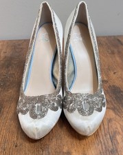 Disney Cristal Zapatilla Colección Cenicienta Boda Tacones Zapatos Mujer’s Talla 8