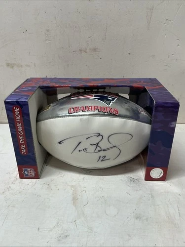 New ListingTom Brady #12 Autographed Super Bowl XXXVIII Football 2004 Take The Game Home