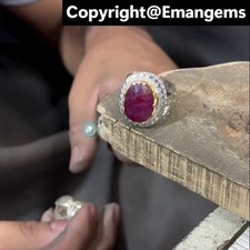 Natural Burmese Red Ruby Ring 925 Sterling Silver - Ruby Christmas Gift