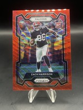 2023 Prizm Zach Harrison Rookie Red Wave /149 Atlanta Falcons Card #306 RC. rookie card picture