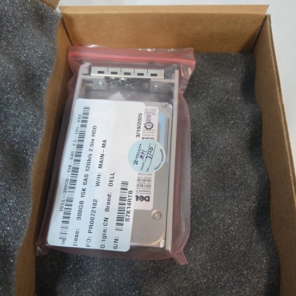 Dell ST300MP0005 300GB SAS 15k 2.5" 12G Hard Drive 7FJW4 - FACTORY SEALED NEW - Image 2 of 4