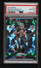 2024 Panini Prizm Fireworks Green Ice Michael Penix Jr #16 PSA 10 GEM MT 05ns