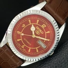 JAPAN VINTAGE REFURBISHED SEIKO 5 AUTOMATIC 6309A MENS RED DIAL WATCH a443301-1