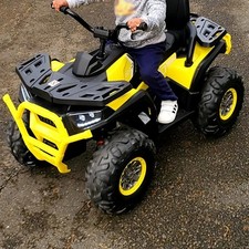 VILOBOS Ride On ATV Powered Kids Car Toy 12V Battery 4-Wheeler Music Light Boys