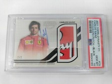 2021 TOPPS DYNASTY LOGO PATCH JERSEY AUTO RC CARLOS SAINZ 2/2 PSA10 POP1