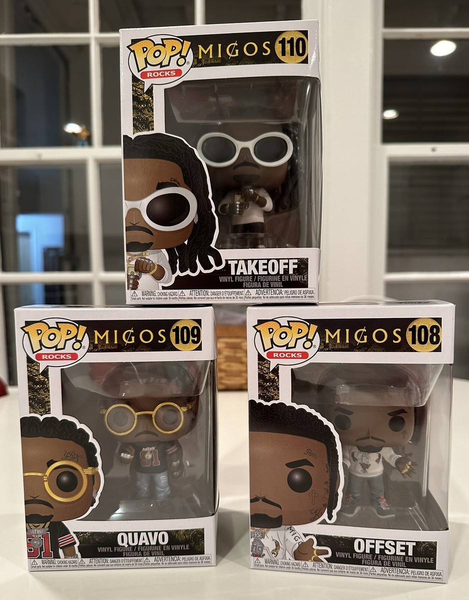Funko Pop! Rocks MIGOS TAKEOFF 110, QUAVO 109, OFFSET 108 In Funko Pop! Rocks MIGOS TAKEOFF 110, QUAVO 109, OFFSET 108 In