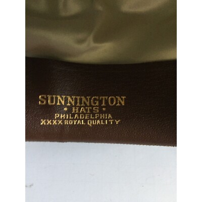 Vintage Hat Men’s SUNNINGTON XXXX QUALITY Bowler Hat Custom Made Philadelphia Bowler Hat Men main image 3