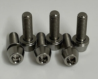 6 Stck. Titan Qualität 5 M5x16 mm konischer Kopf Inbusschrauben mit Unterlegscheiben. UK Lagerbestand