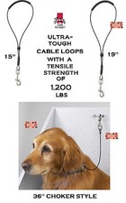 PRO HEAVY DUTY STEEL CABLE DOG Grooming LOOP RESTRAINT NOOSE for Table Arm,Bath