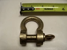 Naval Brass 7/16-14 Shackle Bow Eye Harp Eye WW2 Vintage Incredibly RARE NEW!