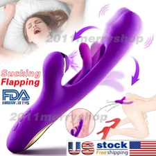 G-Spot Rabbit Vibrator Dildo Massager Sex Toys For Women Rechargeable Multispeed