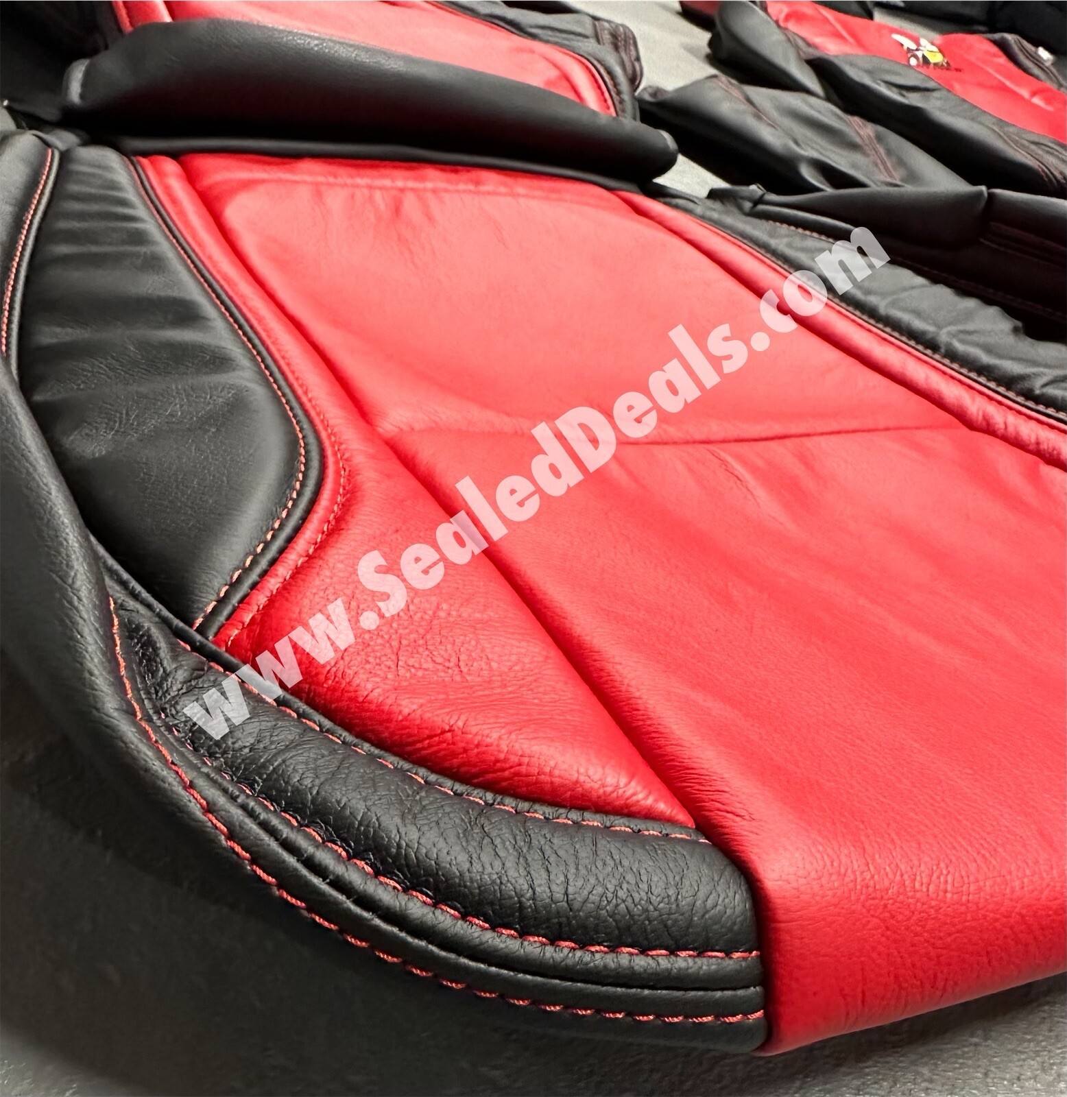 Black & Salsa Red Leather Seat Covers for 201523 Dodge Charger w Scat Pack Logo eBay