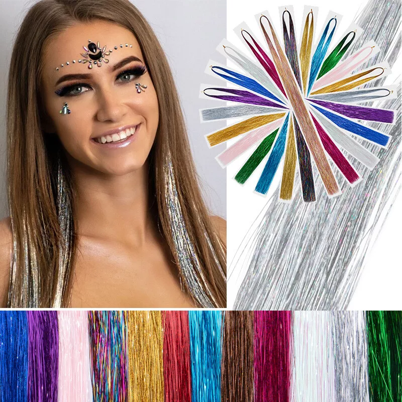 PCS EXTENSIONS HAIR Accessories Tensile Hair Hair Tinsel Kit Fairy Hair  Tinsel $6.63 - PicClick AU