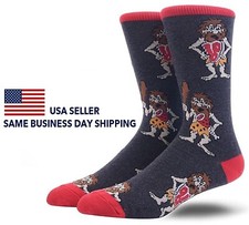 Mens Socks Crew Novelty Socks Caveman Socks Casual Dress Crazy Fun Gift