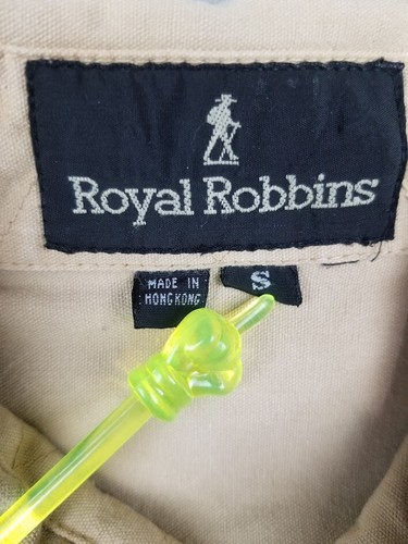 Vtg Royal Robbins Shirt Men S Elbow Patch Khaki Long Sleeve Flap Pockets Outdoor - Picture 10 of 17