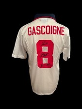 Paul Gascoigne England 1994-95 Hand Signed Home Shirt PRIVATE SIGNING