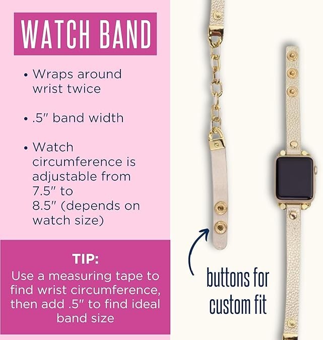 LILLY PULITZER SKINNY APPLE WATCH BAND GOLD METALLIC/RESORT