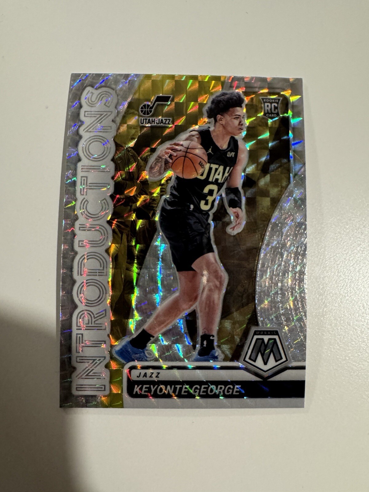 2023-24 Panini Mosaic - Introductions Mosaic Prizm #20 Keyonte George (RC)