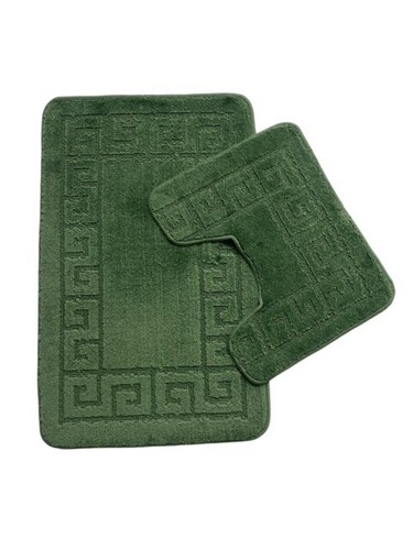 New Plain Soft Bath Mats Washable Rubber Backed Set 2 Piece Toilet Rugs Cheap - Picture 23 of 25