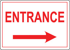 ENTRANCE 4  Adhesive Vinyl Sign Decal