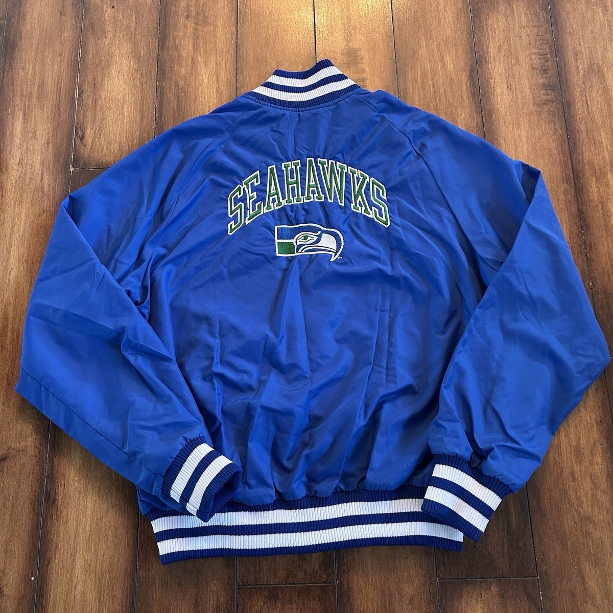 Vintage Champion Seattle Seahawks NFL Satin Bomber Jacket
