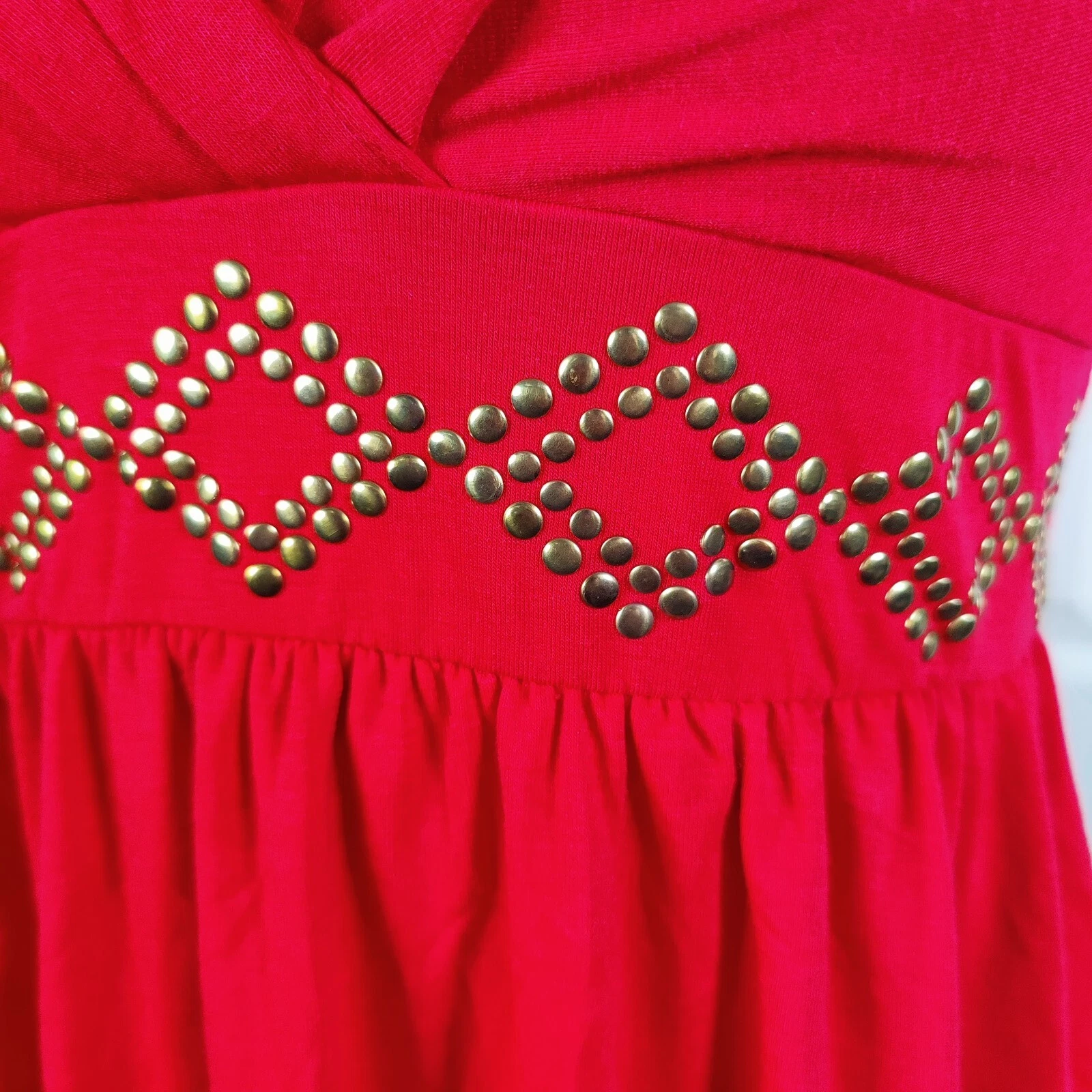 NUOVO Derek Cuore ROSSO Abito San Valentino Donna Grande Impreziosito Orlo a Palloncino