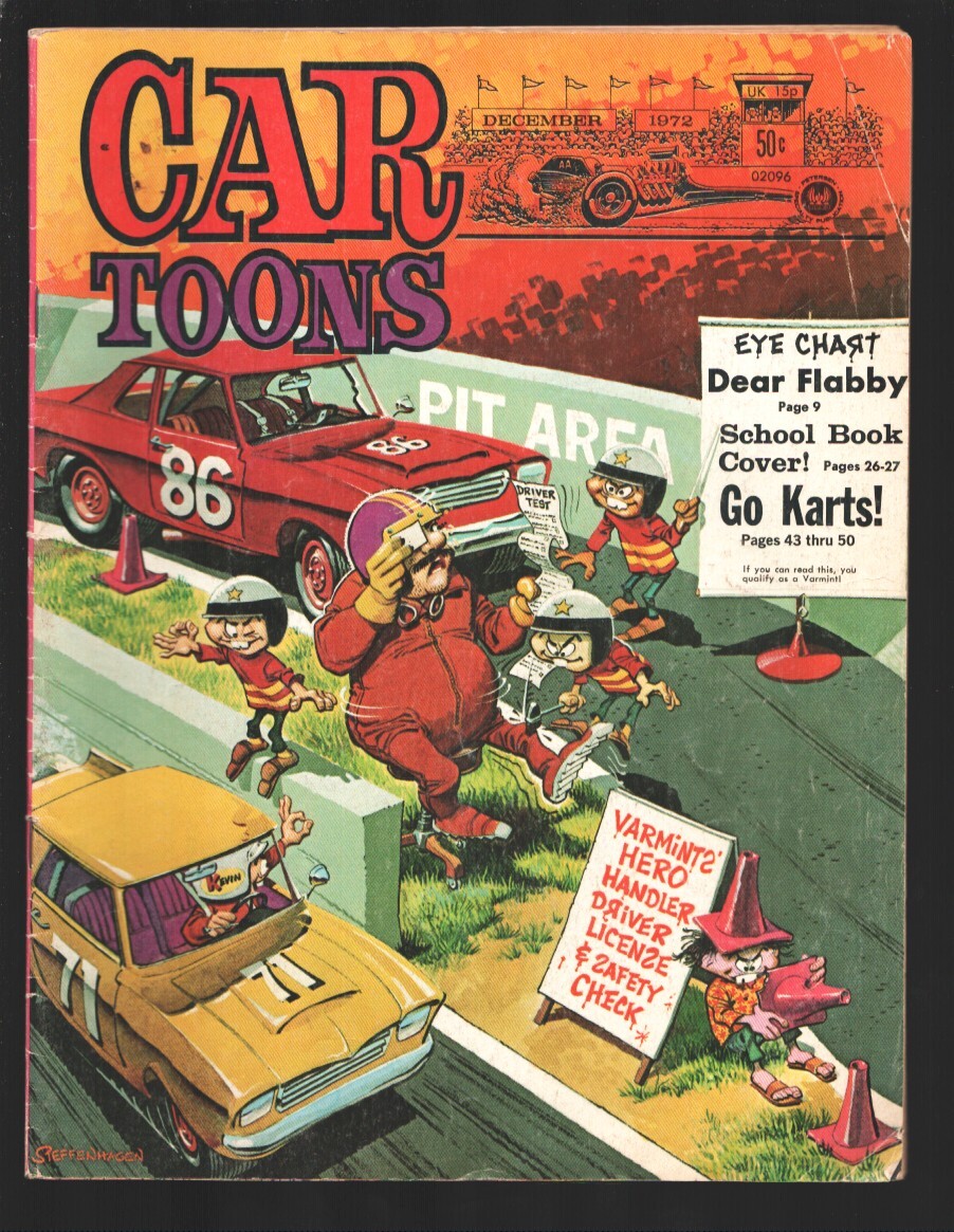 CARtoons #68 1972-Petersen-Race car & hot rod gags-jokes-comics-VG | eBay