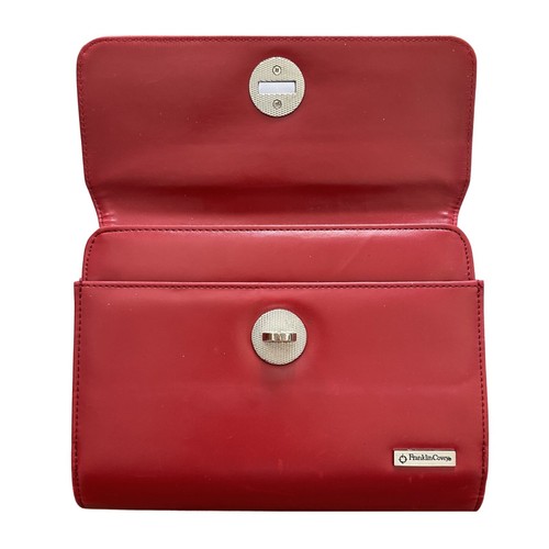 "Cuaderno Franklin Covey rojo imitación cuero cremallera alrededor 8,5""x 6""x 2""" - Imagen 3 de 7