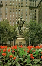 Statue of General Moses Cleaveland Public Square Cleveland Ohio Vintage Postcard
