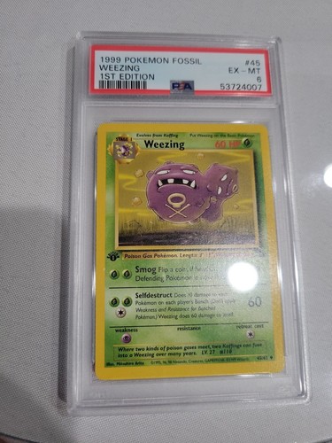 Weezing (1st Edition) graded PSA 6 for sale on eBay