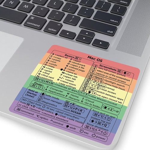Shortcuts Sticker For Mac OS System New Shortcut Key Sticker Word Excel Decal