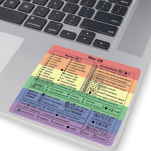 Shortcuts Sticker For Mac OS System New Shortcut Key Sticker Word Excel Decal