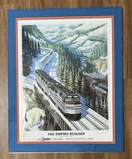 J CRAIG THORPE 1996 Amtrak Empire Builder Glacier National Park Signed Poster