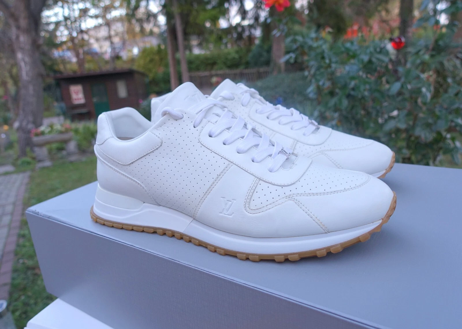 LOUIS VUITTON X SUPREME SHOES 44 shoe sneaker sneakers white 10 runway